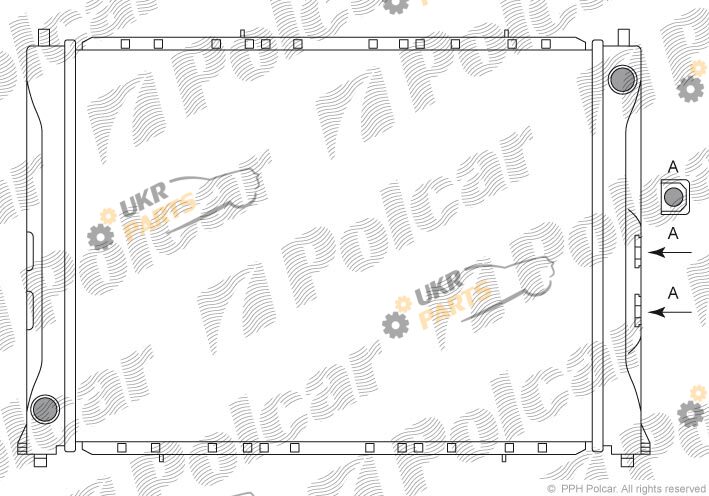 Радиатор охлаждения двигателя Polcar 631908-2