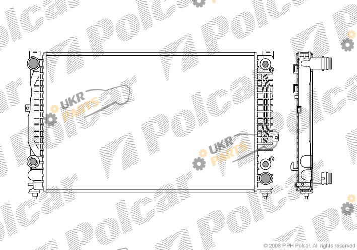 Радиатор охлаждения двигателя Polcar 132408-6