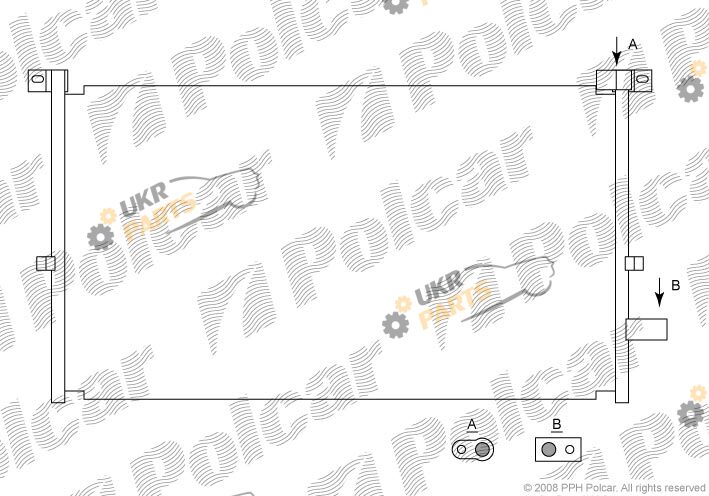 Радиатор кондиционера Polcar 3218K8C2