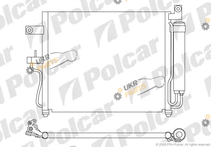 Радиатор кондиционера Polcar 4007K8C1