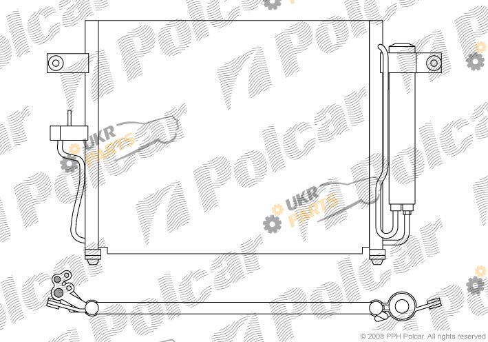 Радиатор кондиционера Polcar 4007K8C2