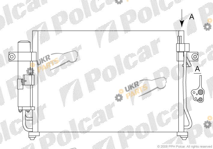 Радиатор кондиционера Polcar 4042K8C1