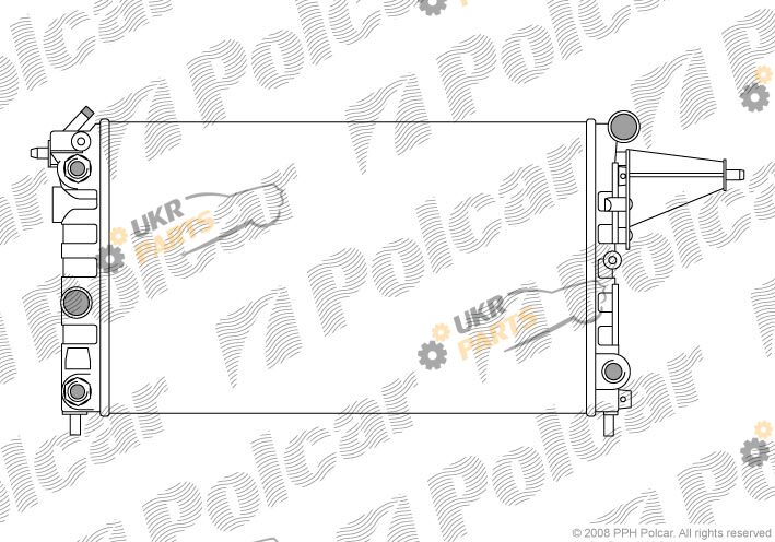 Радиатор охлаждения двигателя Polcar 551408-1