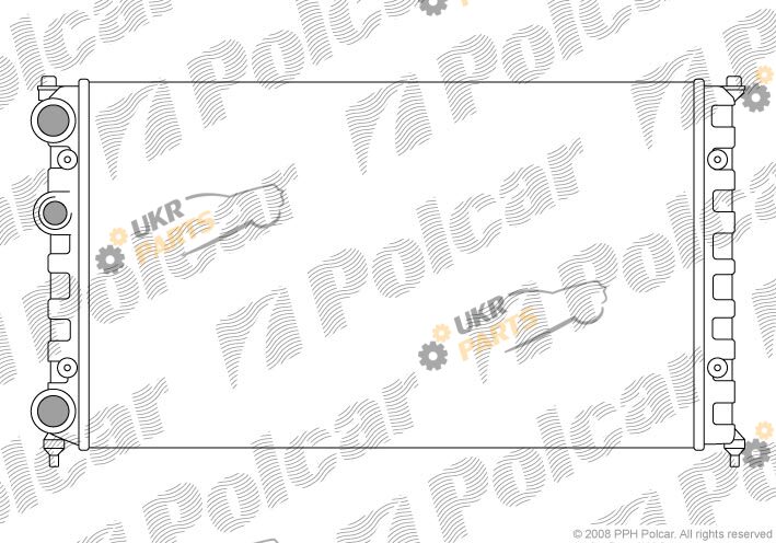Радиатор охлаждения двигателя Polcar 671308-6