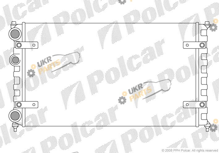 Радиатор охлаждения двигателя Polcar 671308A2
