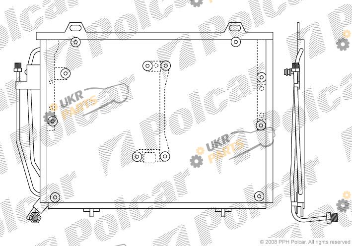 Радиатор кондиционера Polcar 5002K8C2