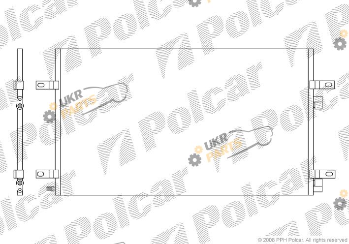 Радиатор кондиционера Polcar 6037K8C1