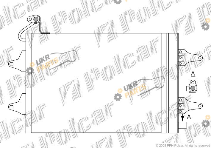 Радиатор кондиционера Polcar 6913K8C1