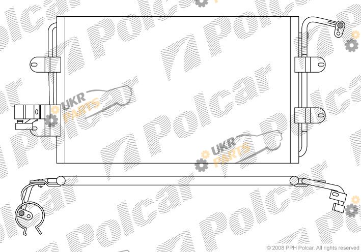 Радиатор кондиционера Polcar 9501K8C1