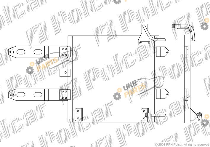 Радиатор кондиционера Polcar 9525K8C1
