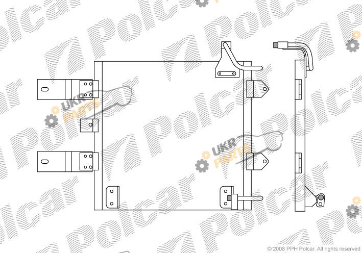 Радиатор кондиционера Polcar 9525K8C2