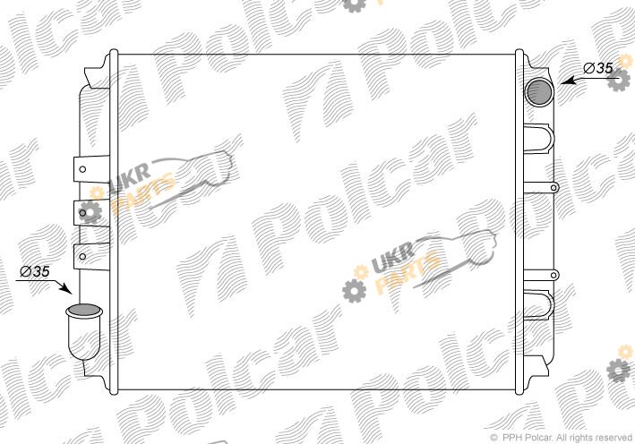 Радиатор охлаждения двигателя Polcar 279508-3