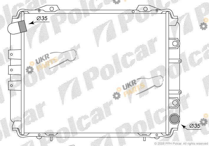 Радиатор охлаждения двигателя Polcar 279508-5