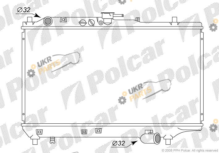 Радиатор охлаждения двигателя Polcar 450408-1