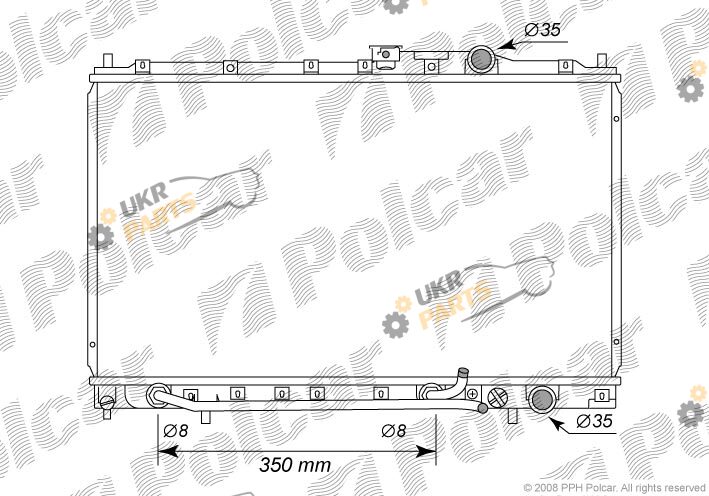 Радиатор охлаждения двигателя Polcar 521708-5