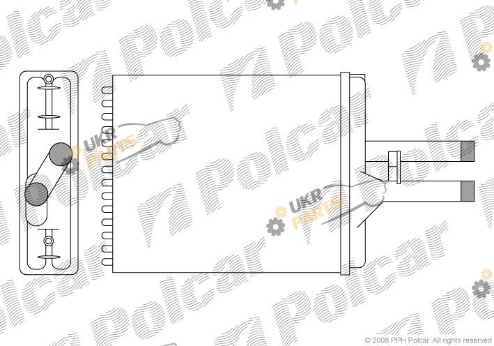Радиатор печки Polcar 5516N8-1