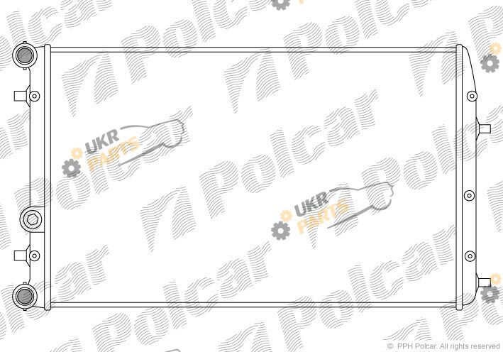 Радиатор охлаждения двигателя Polcar 691308-5