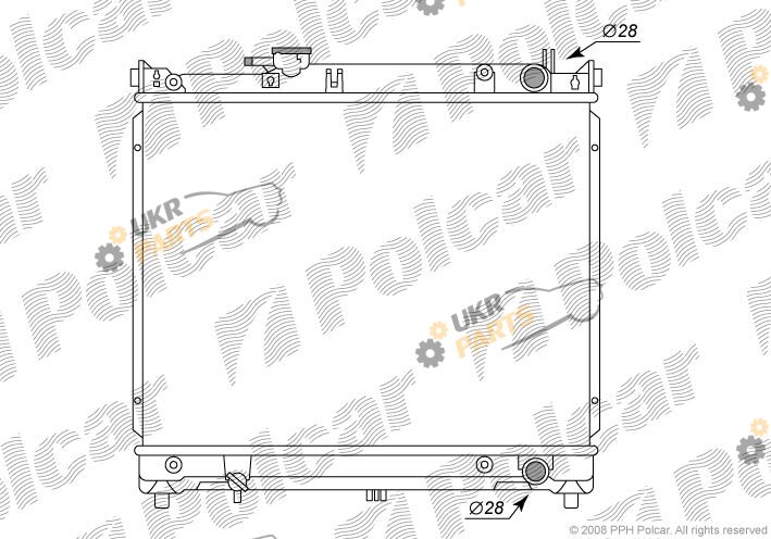 Радиатор охлаждения двигателя Polcar 740308-1