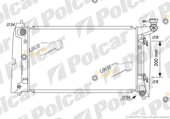 Радиатор охлаждения двигателя Polcar 811308-3