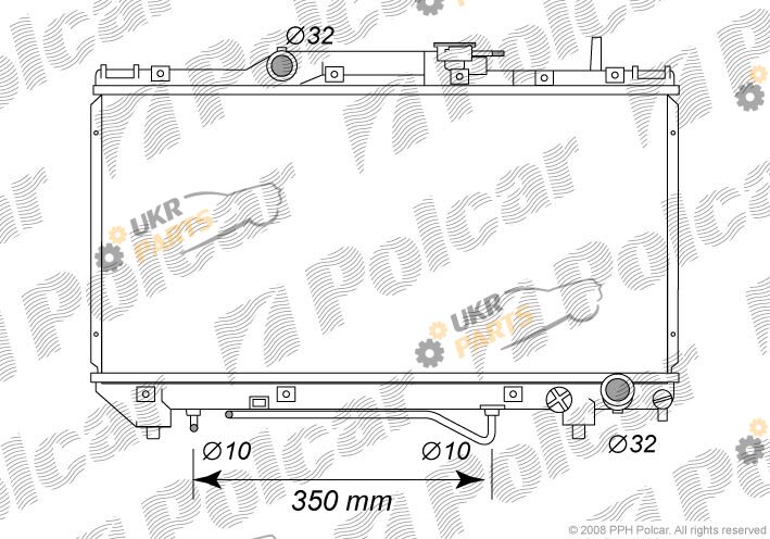 Радиатор охлаждения двигателя Polcar 812208-5