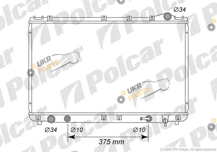 Радиатор охлаждения двигателя Polcar 813308-8