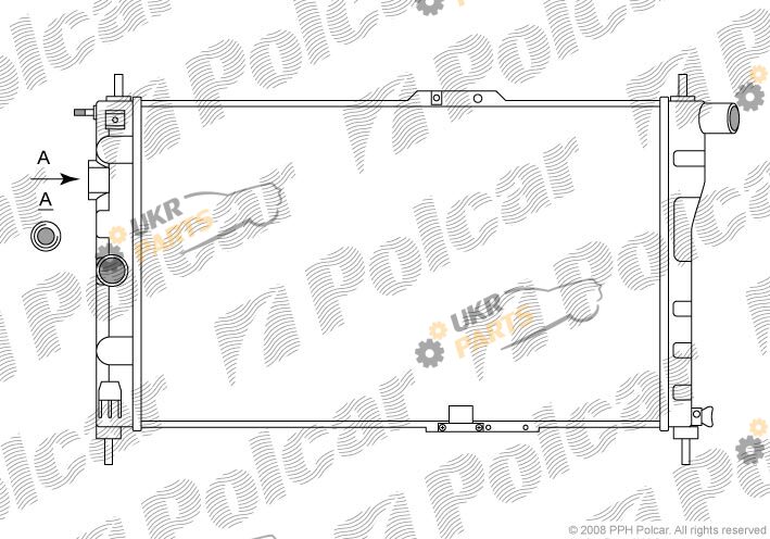 Радиатор охлаждения двигателя Polcar 291008A1