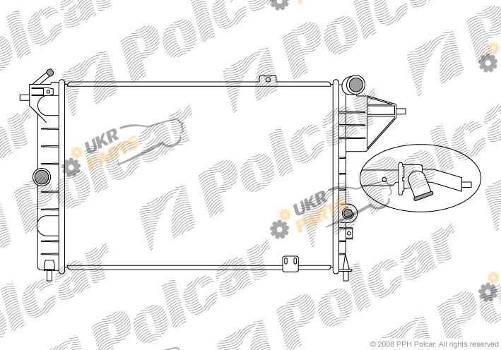 Радиатор охлаждения двигателя Polcar 551408A3