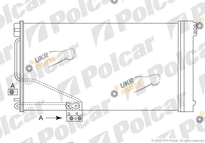 Радиатор кондиционера Polcar 5003K8C1