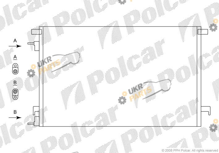 Радиатор кондиционера Polcar 5518K8C2