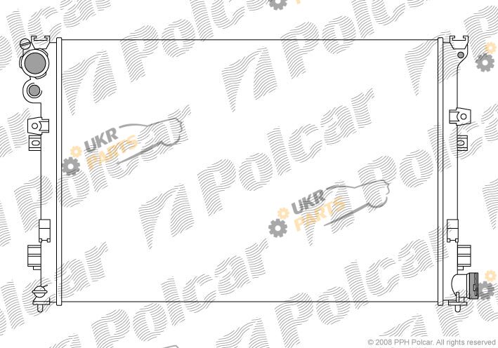 Радиатор охлаждения двигателя Polcar 238008-3
