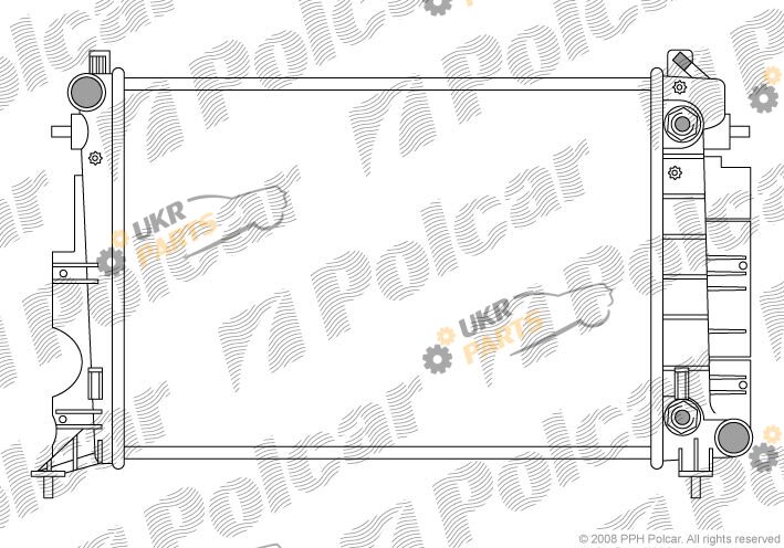 Радиатор охлаждения двигателя Polcar 652208-1