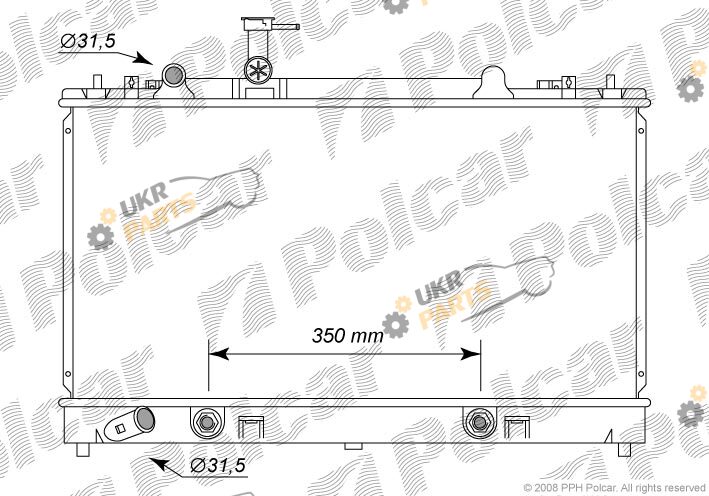 Радиатор охлаждения двигателя Polcar 4519084K
