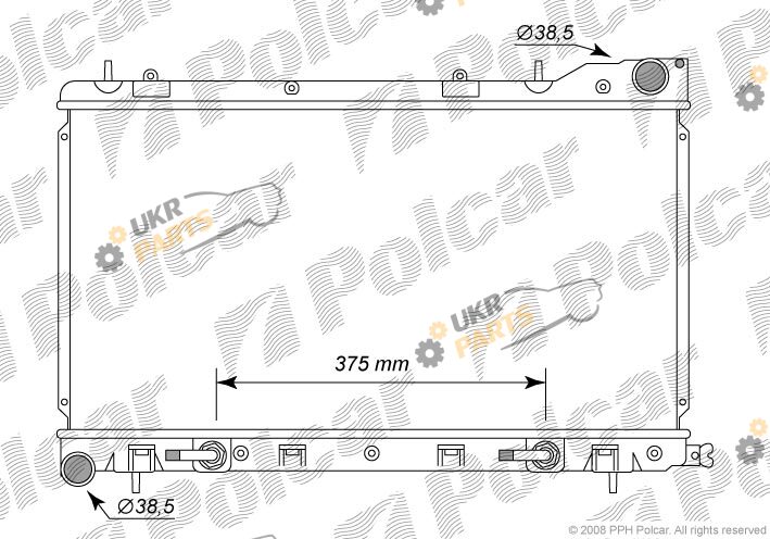 Радиатор охлаждения двигателя Polcar 724108-1