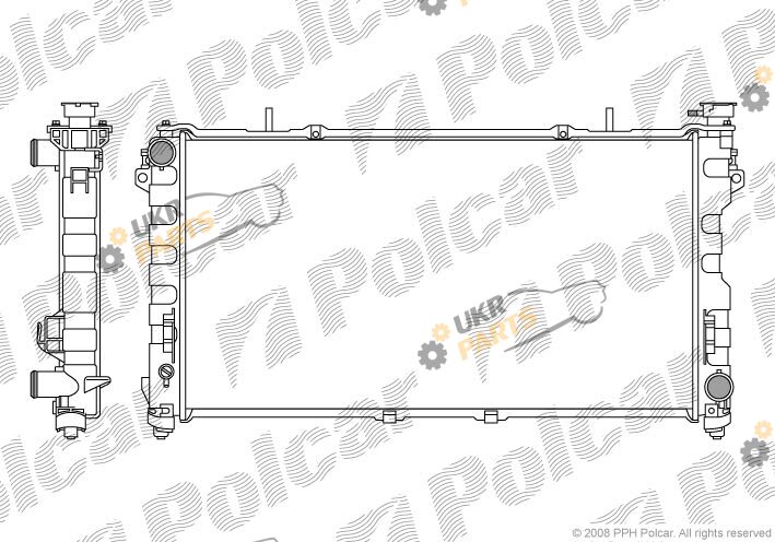 Радиатор охлаждения двигателя Polcar 2420082K