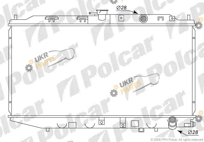 Радиатор охлаждения двигателя Polcar 380508-3