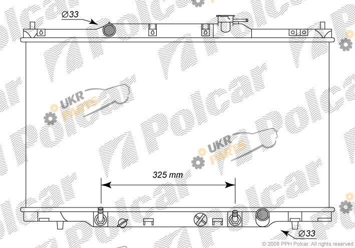 Радиатор охлаждения двигателя Polcar 387608-2