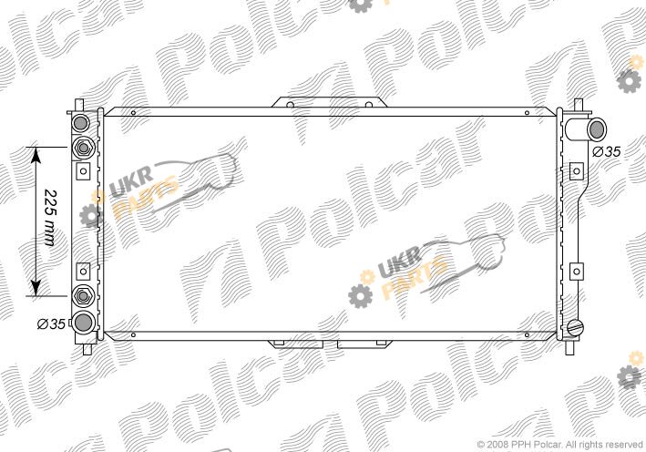 Радиатор охлаждения двигателя Polcar 451608-5