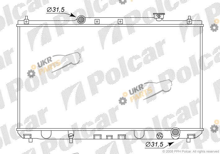 Радиатор охлаждения двигателя Polcar 813508-1