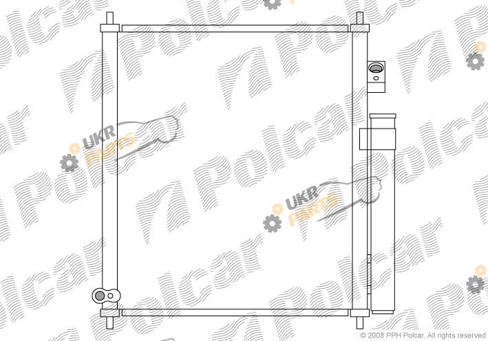 Радиатор кондиционера Polcar 3835K8C1