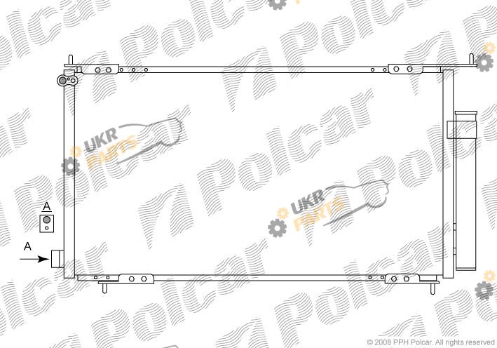 Радиатор кондиционера Polcar 3876K8C1