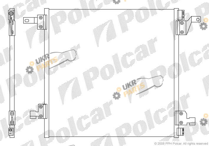 Радиатор кондиционера Polcar 5044K8C2S