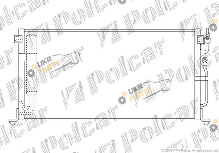 Радиатор кондиционера Polcar 5233K8C1
