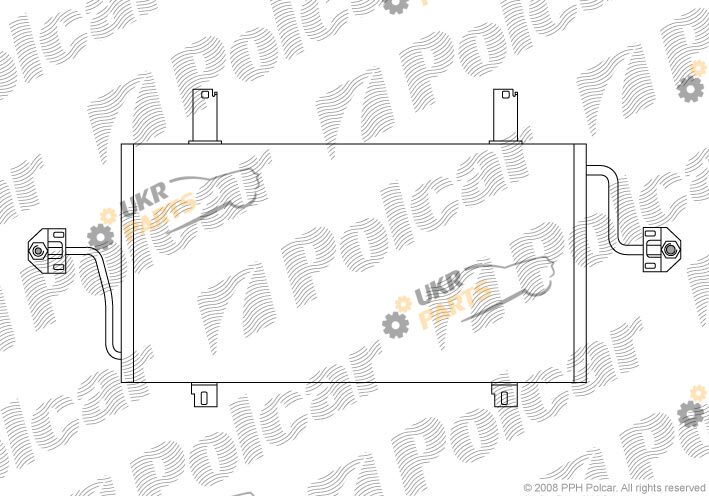 Радиатор кондиционера Polcar 6041K81X