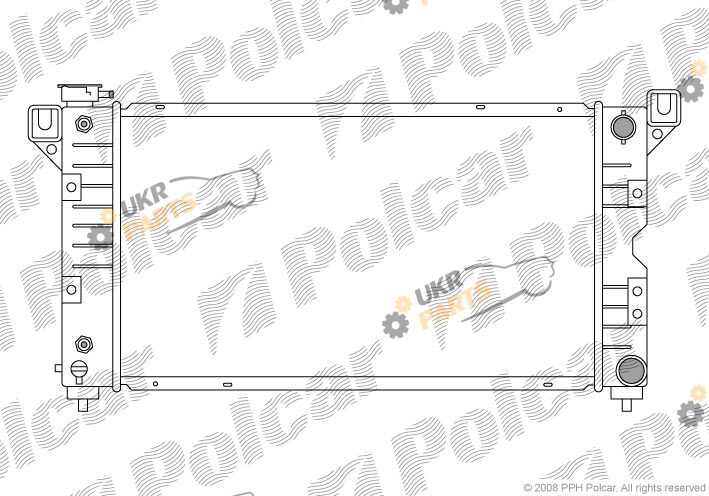 Радиатор охлаждения двигателя Polcar 240108-2
