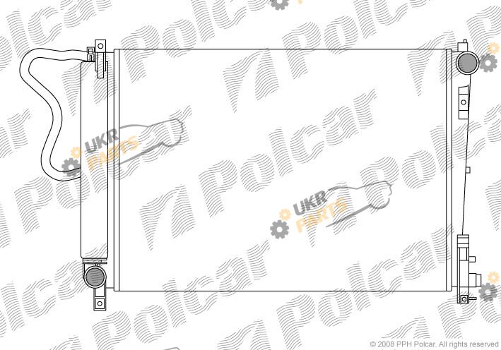 Радиатор охлаждения двигателя Polcar 242008A3