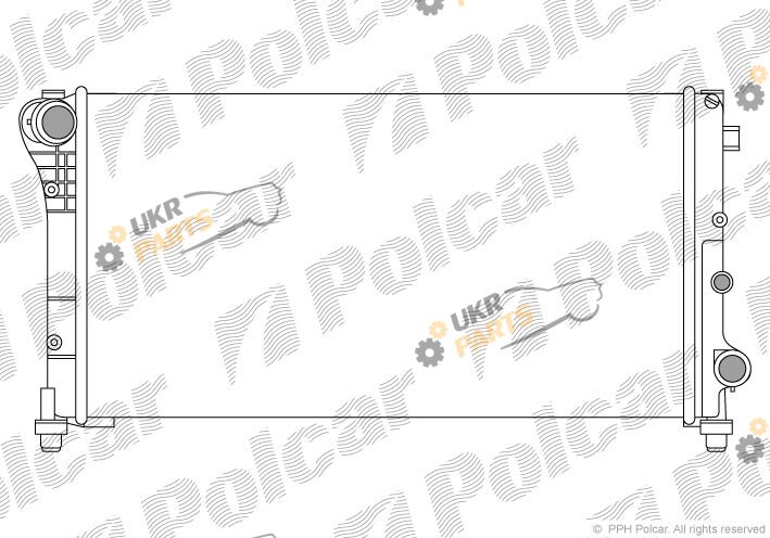 Радиатор охлаждения двигателя Polcar 300308-3