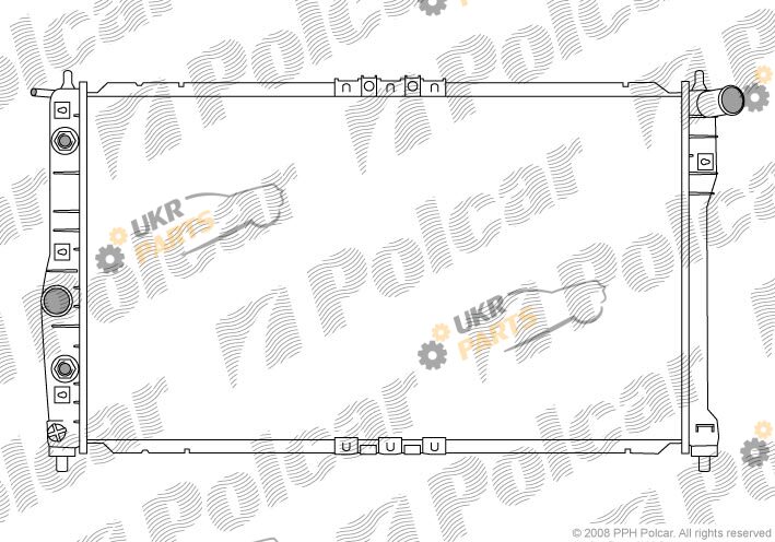 Радиатор охлаждения двигателя Polcar 292308A2