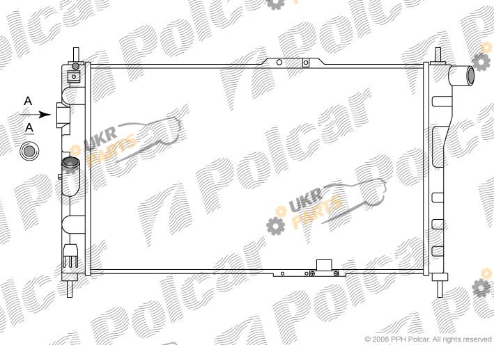 Радиатор охлаждения двигателя Polcar 292008A1