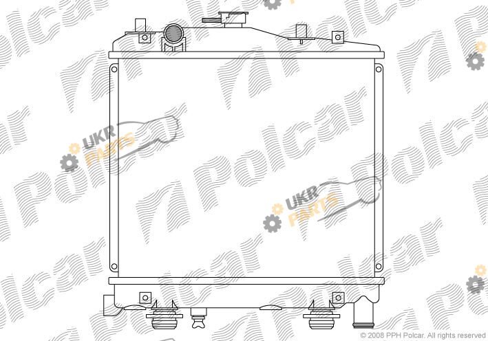 Радиатор охлаждения двигателя Polcar 410508-1