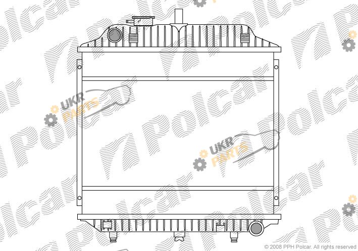 Радиатор охлаждения двигателя Polcar 501008-1